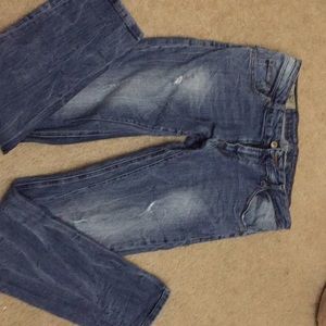Zara blue strech torn jeans